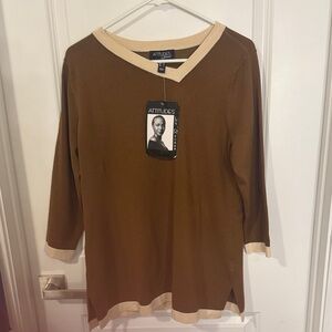Attitudes by Renee Tan V-Neck Sweater